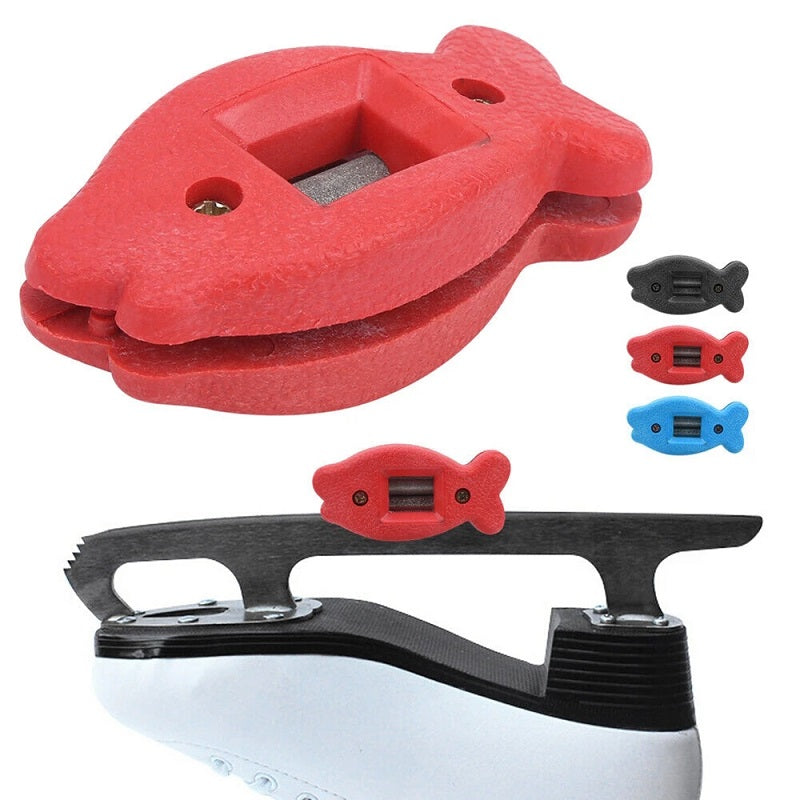 Diamond Sandstone Ice Skate Double Side Sharpener Portable Hanging Ice Hockey Shoe Blades Sharpener Ice Skate Accessories