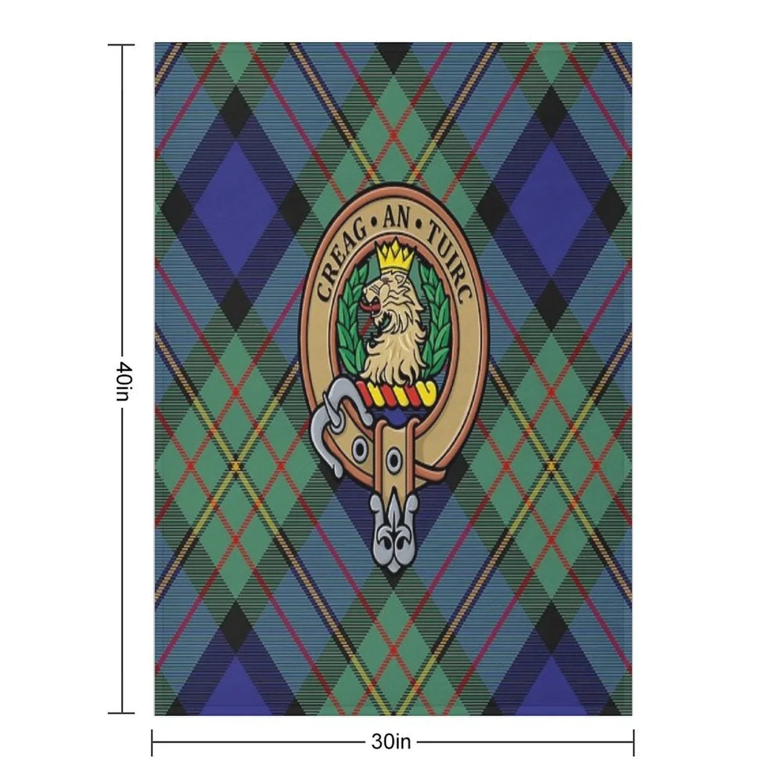 Clan MacLaren Crest Throw Blanket