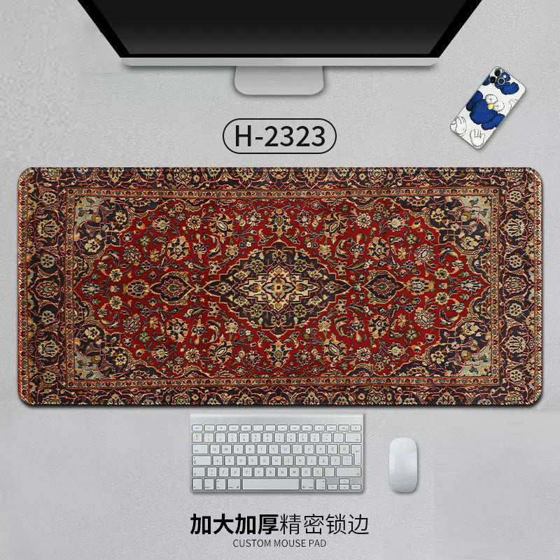 Large Persian Mouse Pad Office Carpet MousePad Natural Rubber Lockedge Anti Slip Desk Mat Laptop Office Game Accessories Pad