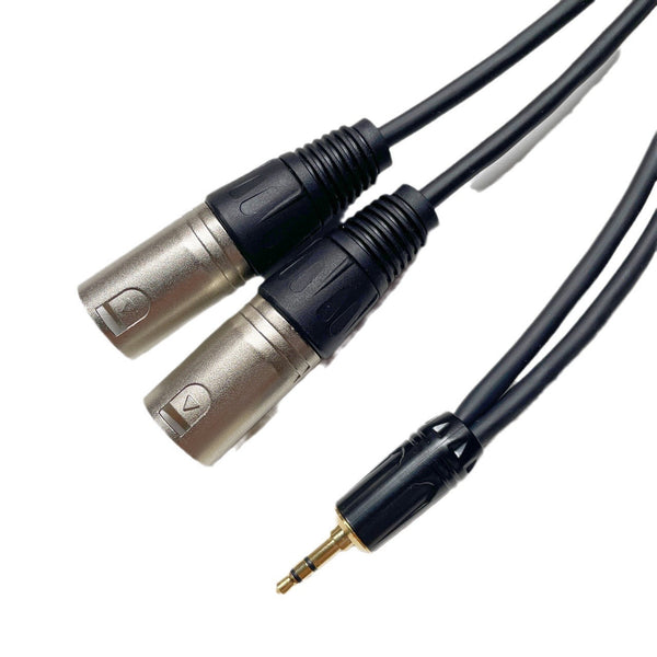 3.5mm 1/2 conversion dual XLR cable, 3.5 pairs of dual XLR male and female three core to two XLR male and female audio cable