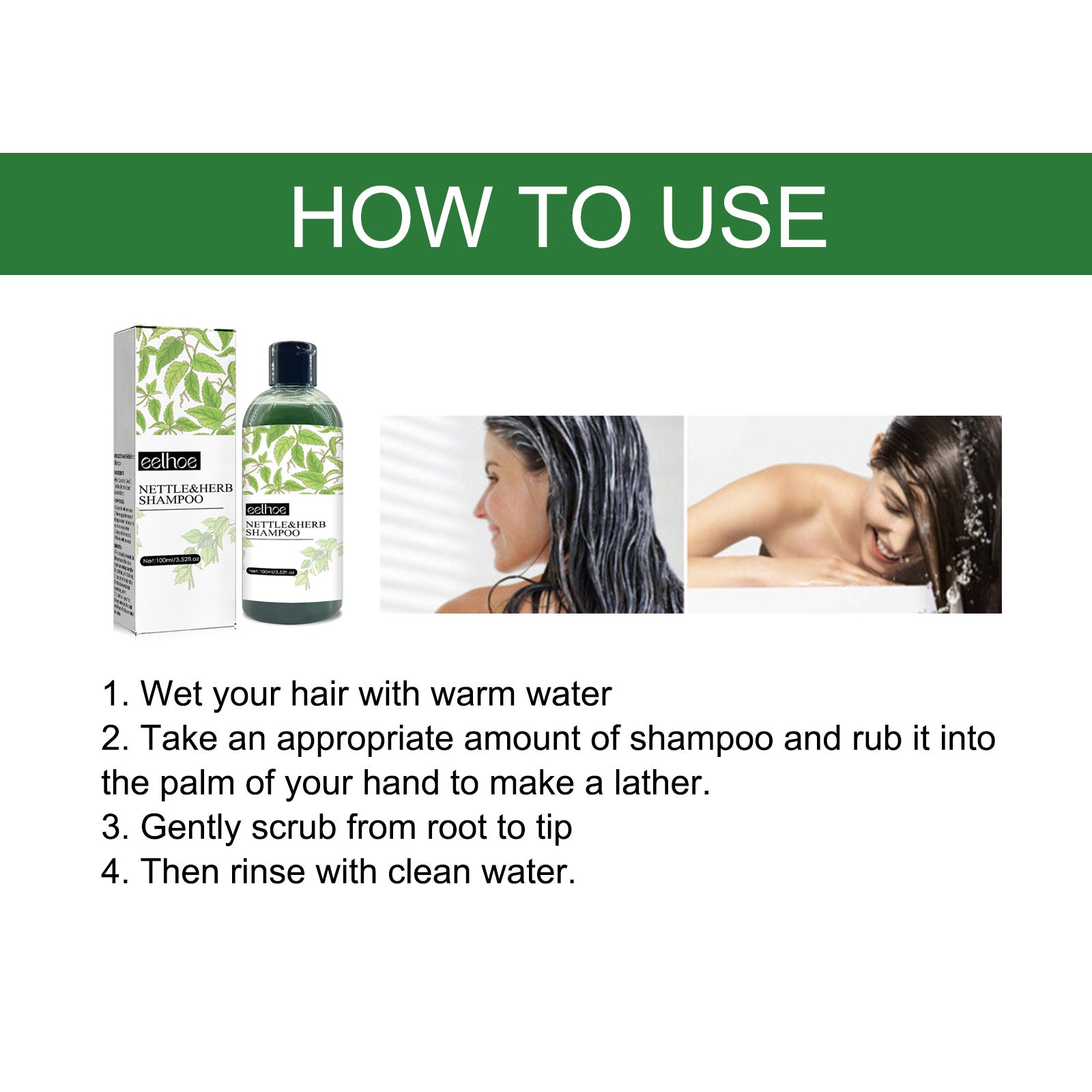 Herbal Shampoo Deeply Cleanses Scalp, Softens Hair, Moisturizes Hair Roots, And Strengthens Hair