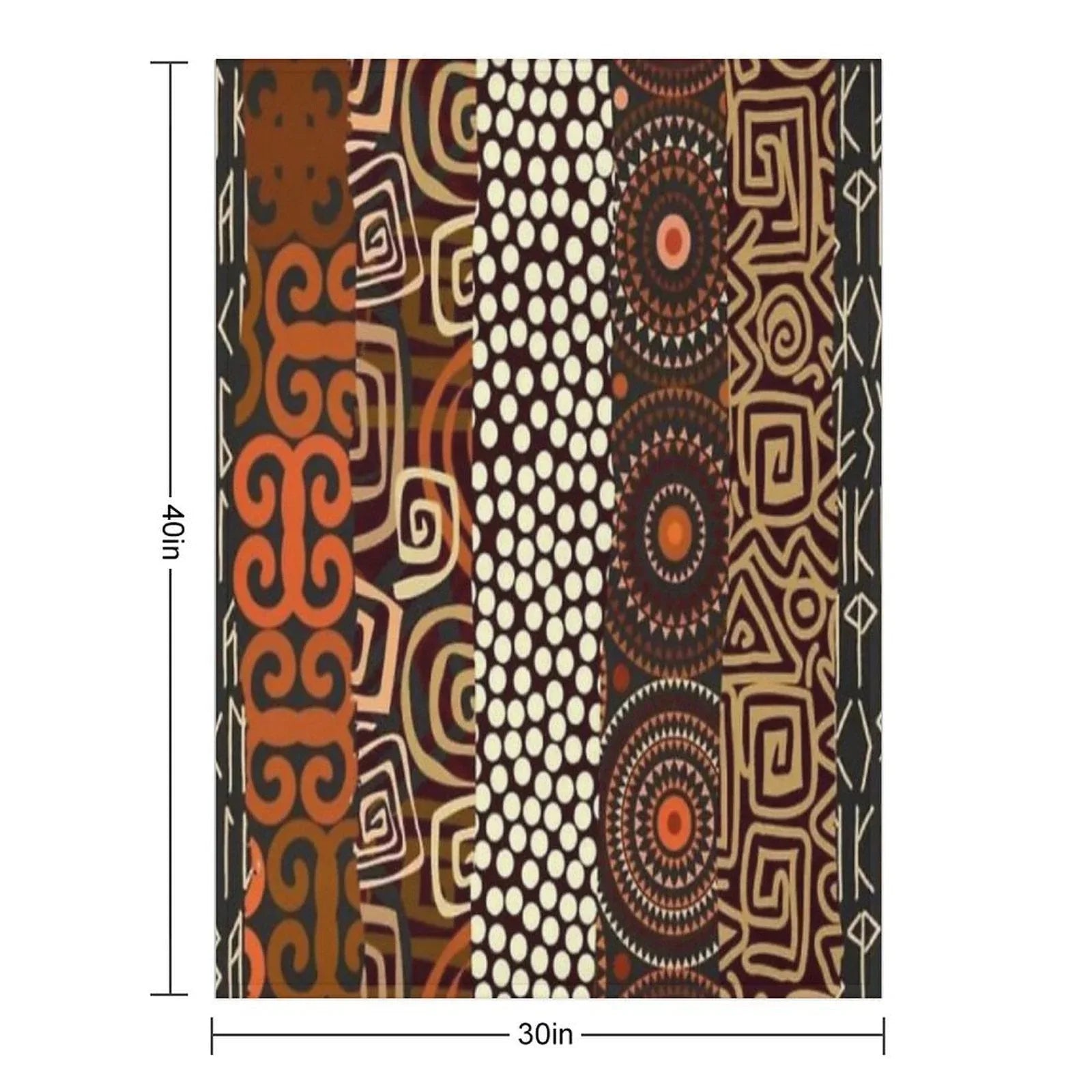 African Ethnic Pattern Throw Blanket