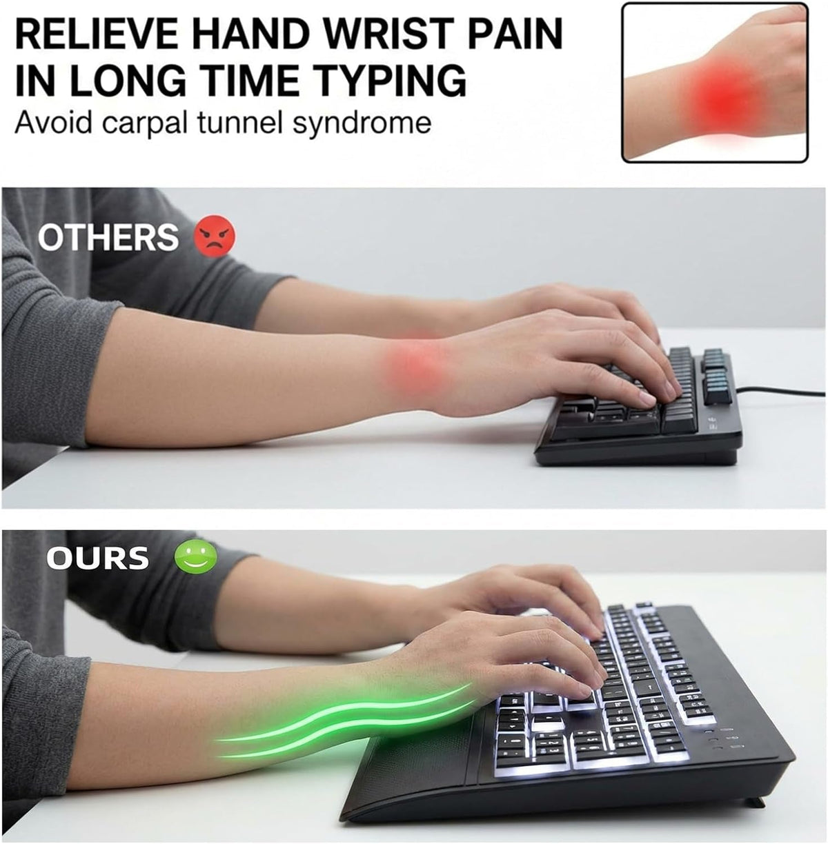 Large Print Backlit Keyboard for Seniors & Visually Impaired