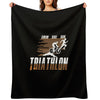 Triathlon - Swim, Bike, Run Triathlete Easy Care Throw Blanket