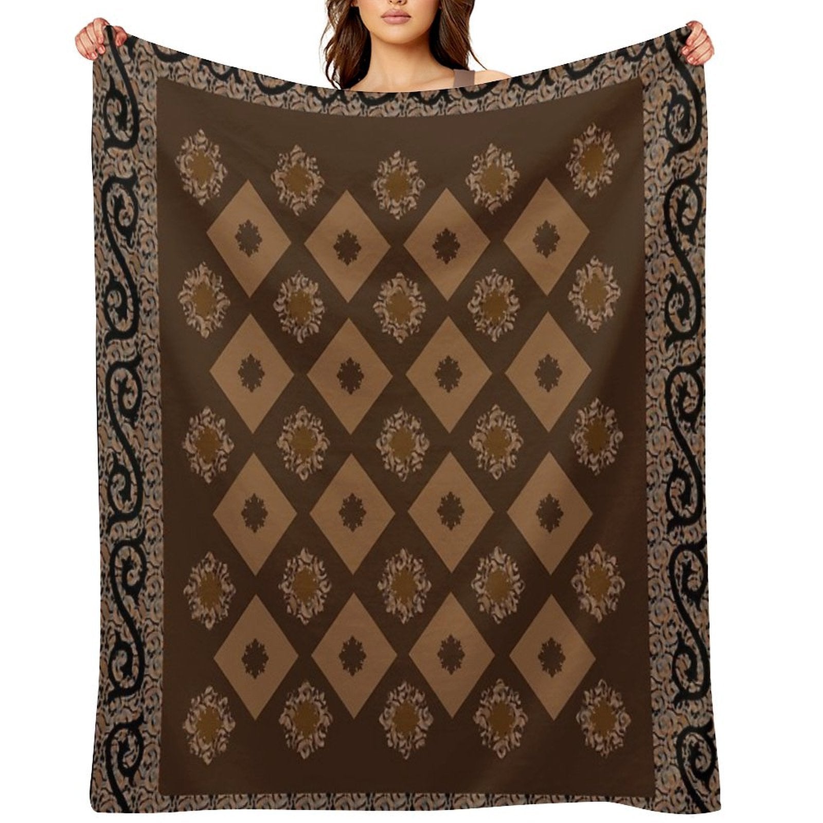 Decorative Abstract Design Multi-functional Throw Blanket