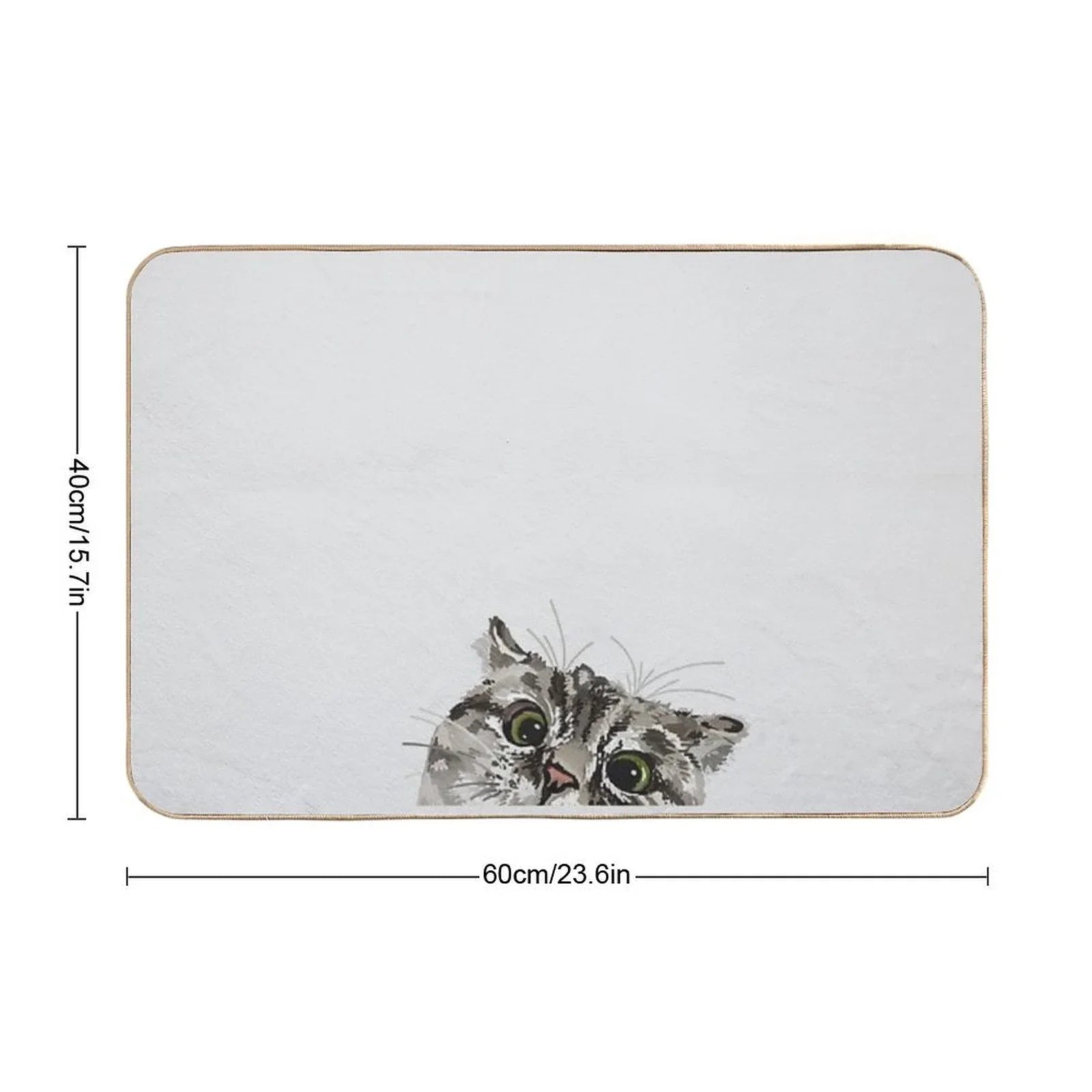 Peeking Tabby Bath Mat