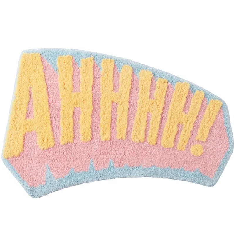 Special curved water absorbing floor mat for shower room, bathroom bathtub, non slip foot mat for household entrance door mat