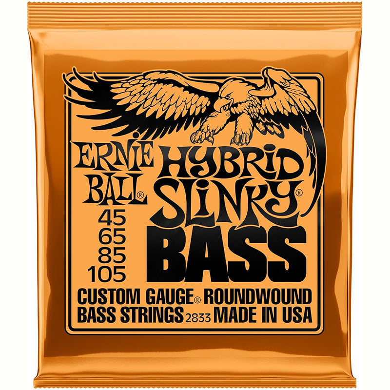 Ernie Ball Hyper Slinky Nickel - Wound Bass Guitar Strings, Gauge 40 - 100 (P02841)