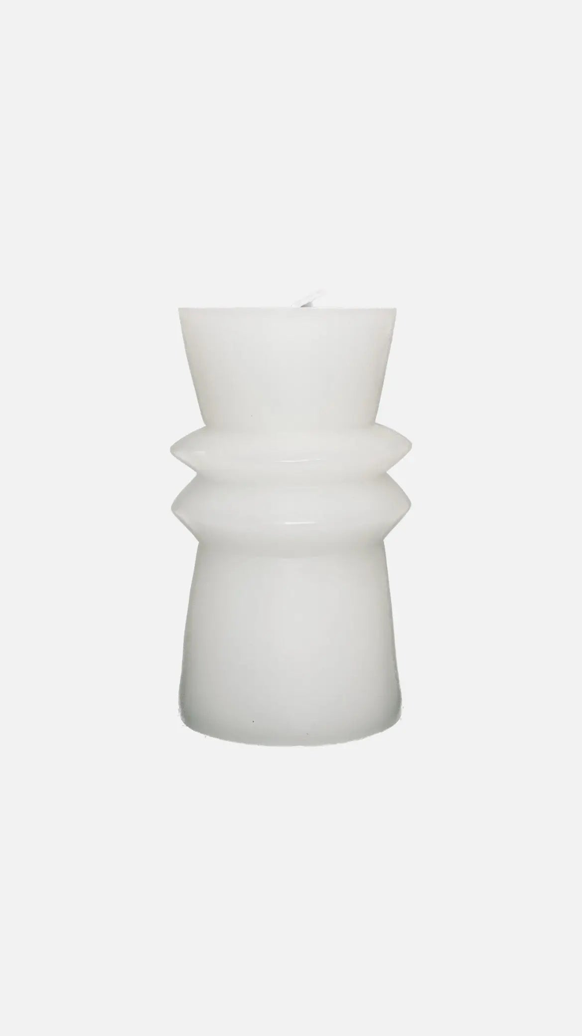 Geo-Pillar Candle – White