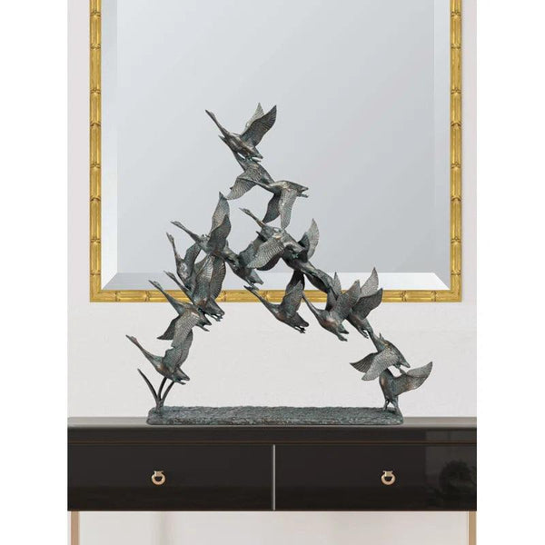 Flock of Ducks Aluminum Sculpture