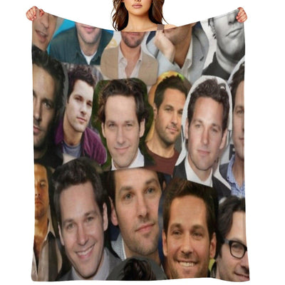 Paul Rudd Collage Throw Blanket
