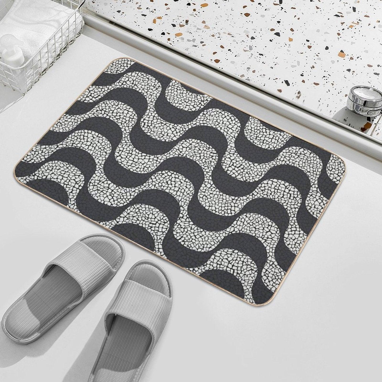 Walk The Streets of Rio Copacabana Sidewalk Theme  High-Traffic Bath Mat