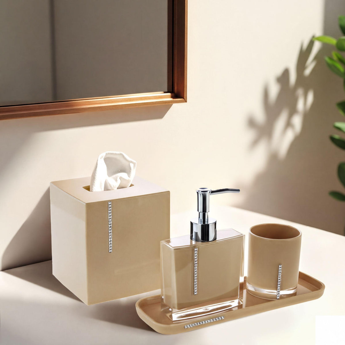 Acrylic Bathroom Set – McClary, 4 Piece