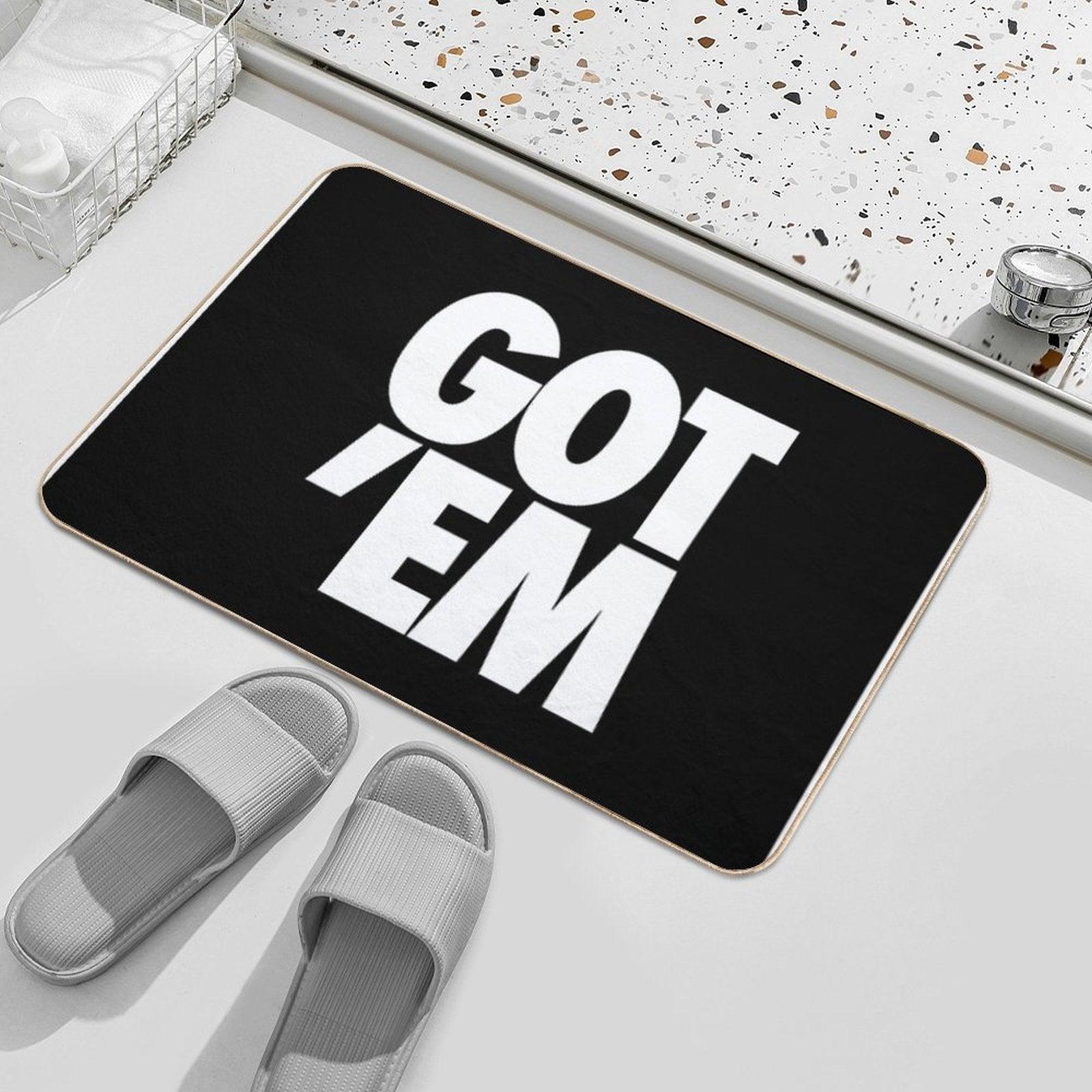 Got Em Black & White Bath Mat