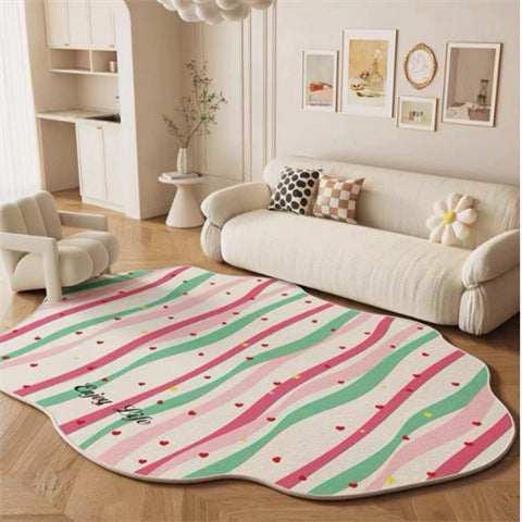 Bedside Rug Mat Home Use Cream Style Floor Mat