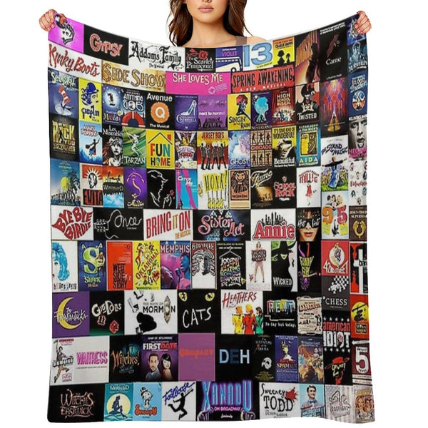 Musical Collage Shrink-resistant Throw Blanket