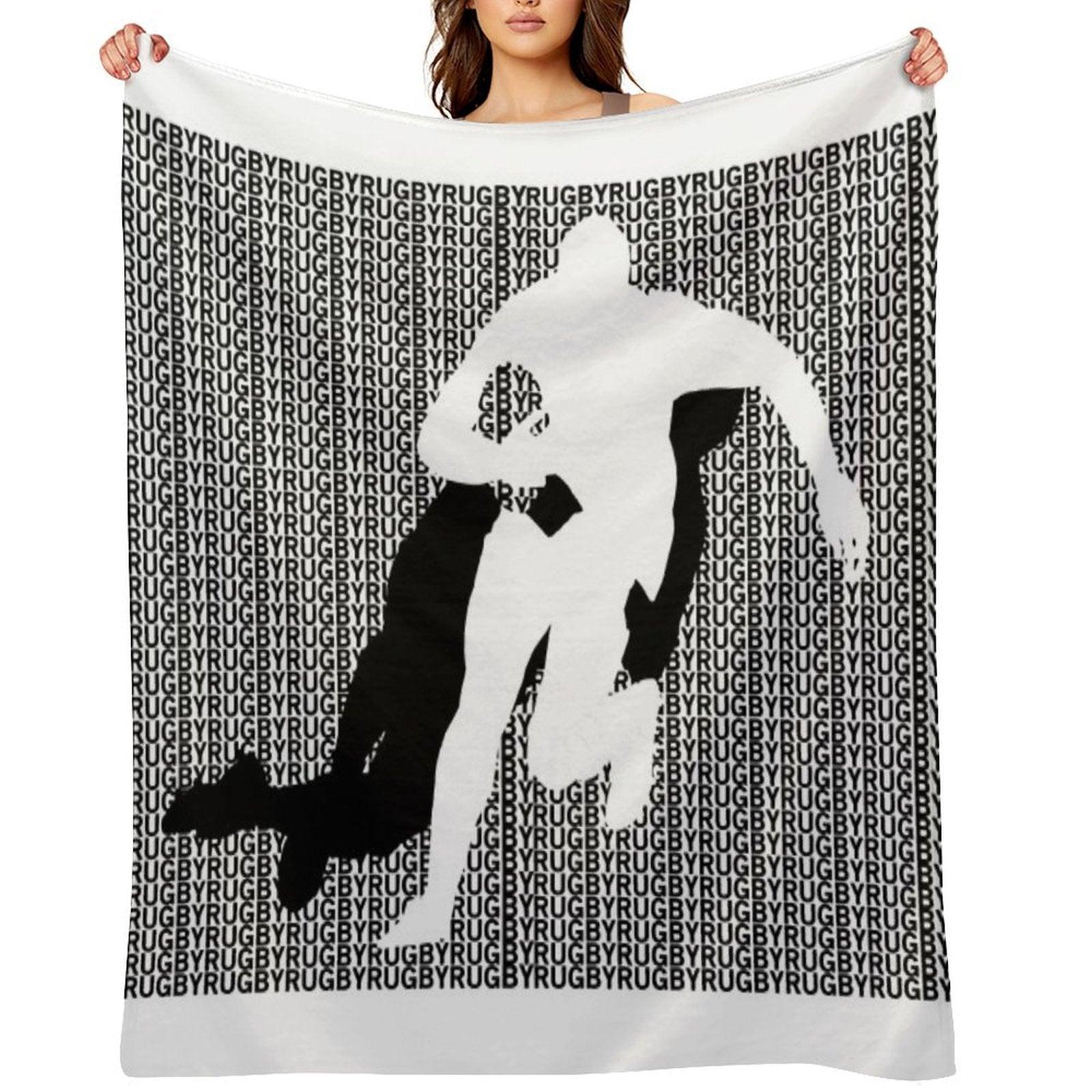 Rugby Tackle Throw Blanket