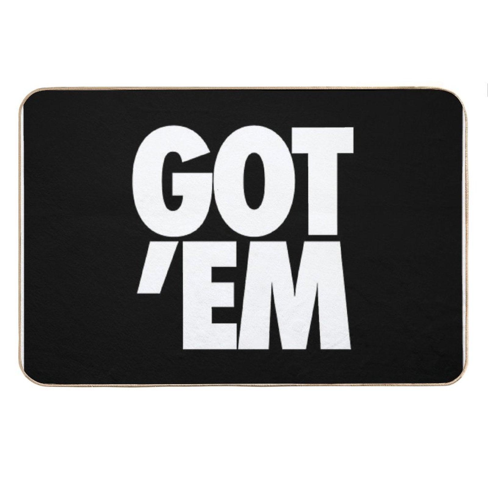 Got Em Black & White Bath Mat