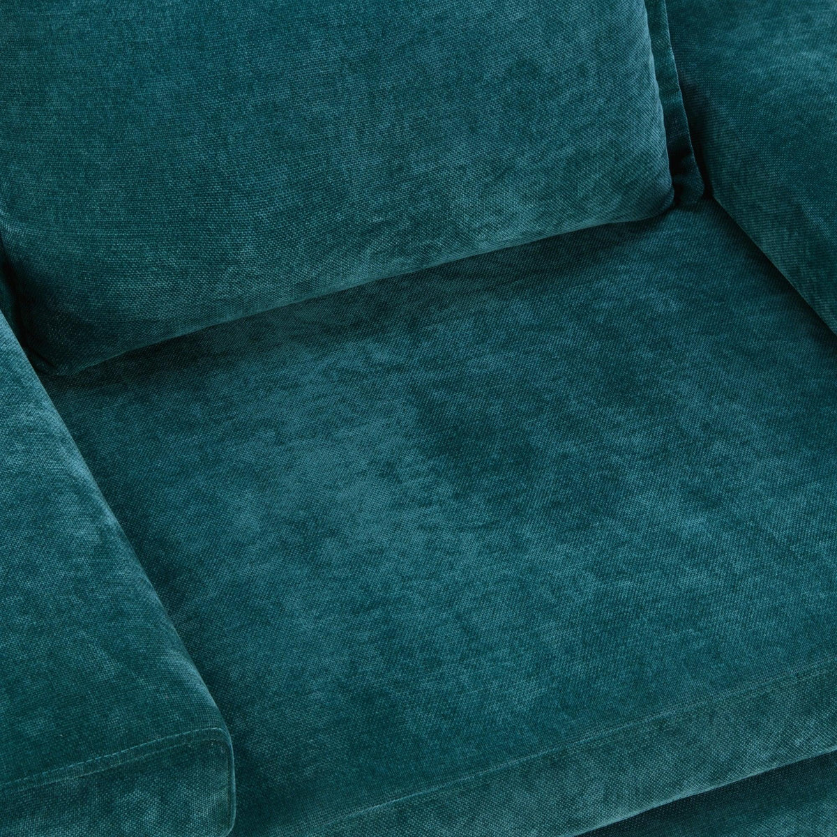Oversized Green Chenille Accent Chair with Deep Seat & Plush Cushions