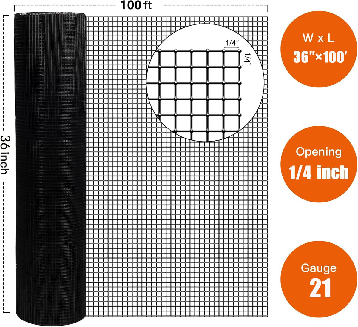 36 Inch × 100 Ft Wire Fencing