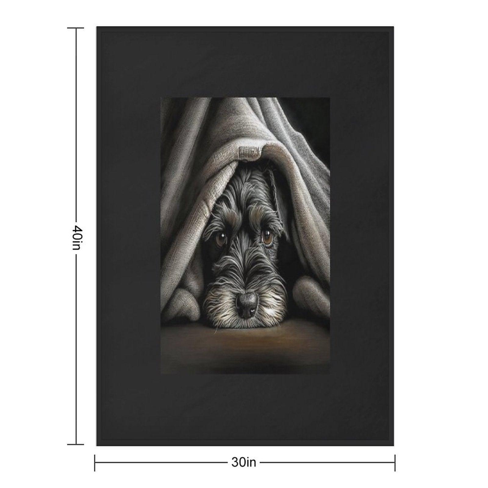 Cute Mini Schnauzer Throw Blanket