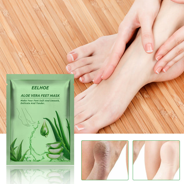 Aloe Vera Foot Mask, Moisturizing Anti-Cracking, Dead Skin Removal, Tender Skin Care Foot Mask