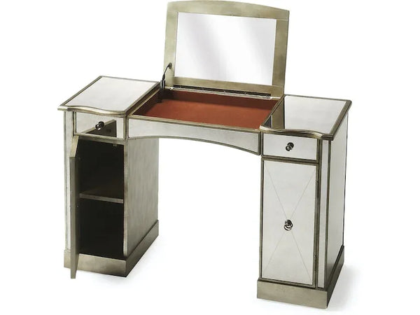 Celeste Mirrored Vanity Table in Silver - Gifts for You 'n Me