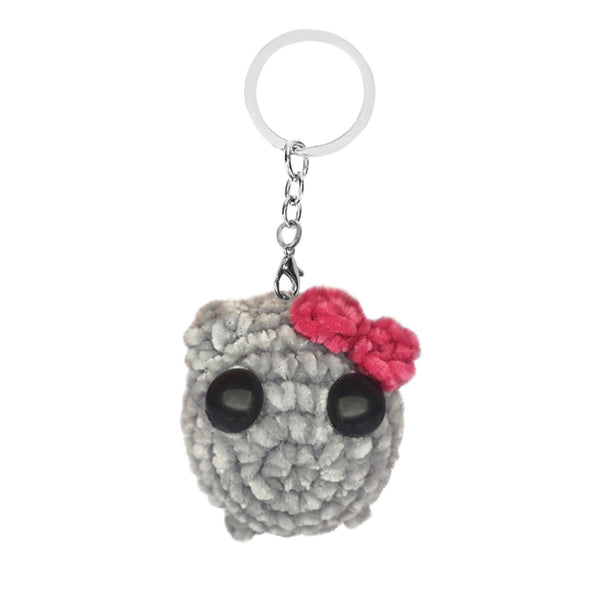 Chenille singing sad hamster keychain pendant Hamster emotional comfort doll
