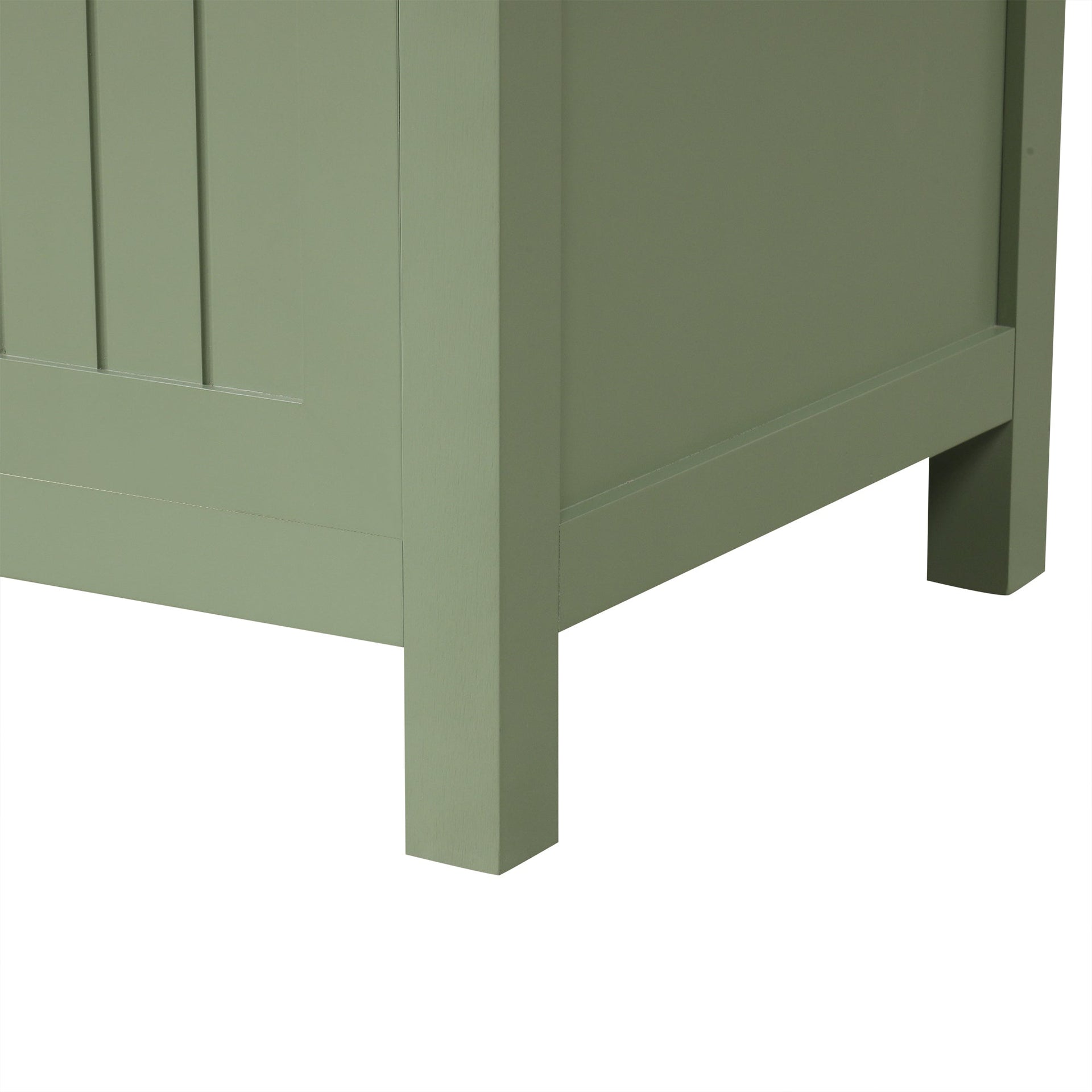 36 inch bathroom vanity with sink, one double door cabinet one large drawer and one flip drawer solid wood and MDF board, green