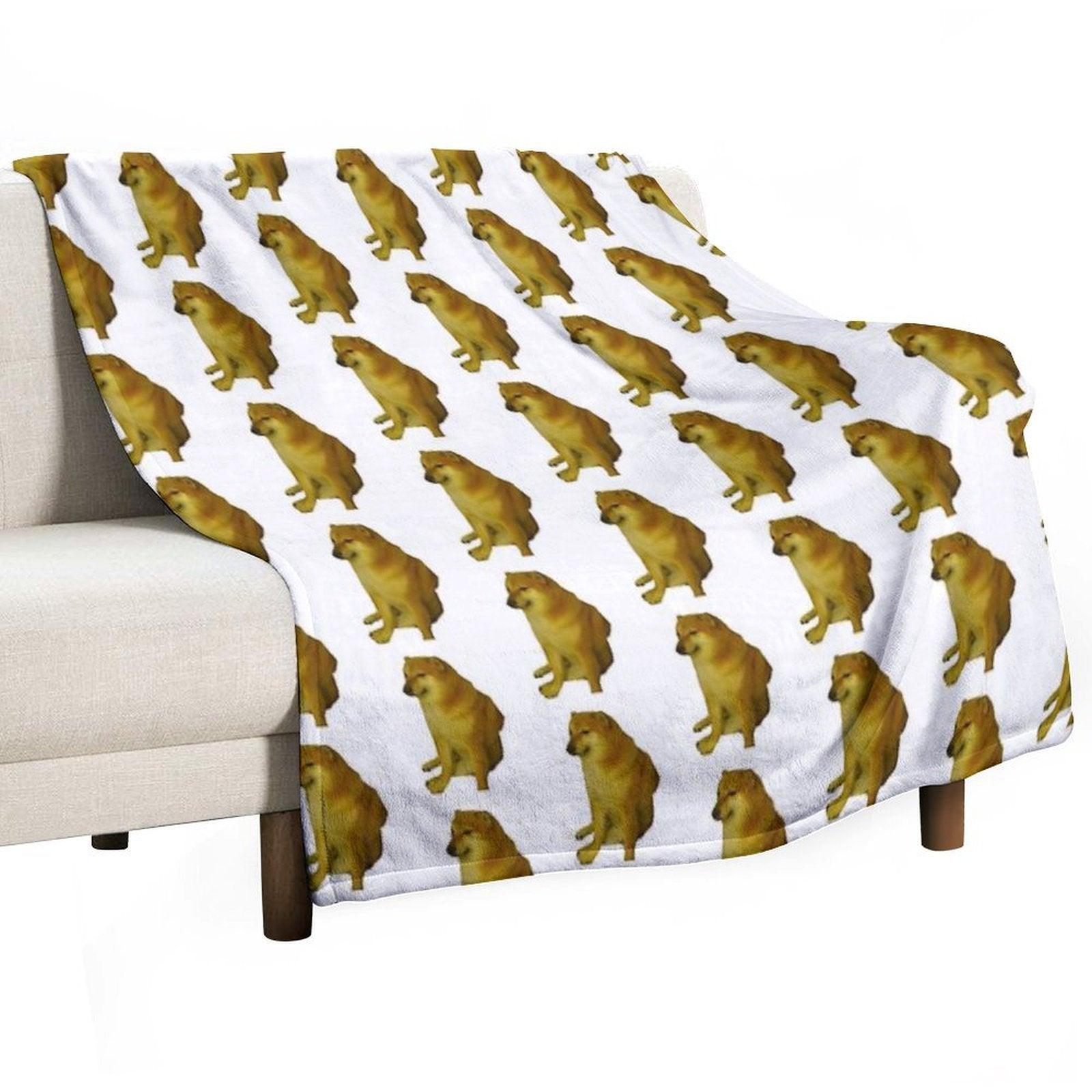 Cheems Throw Blanket
