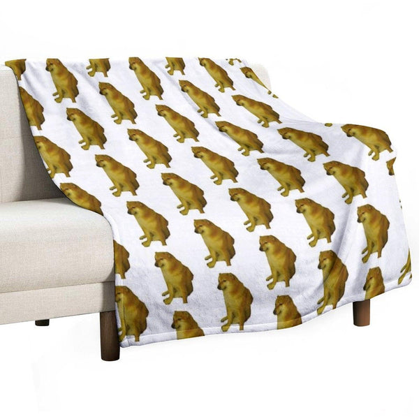 Cheems Throw Blanket