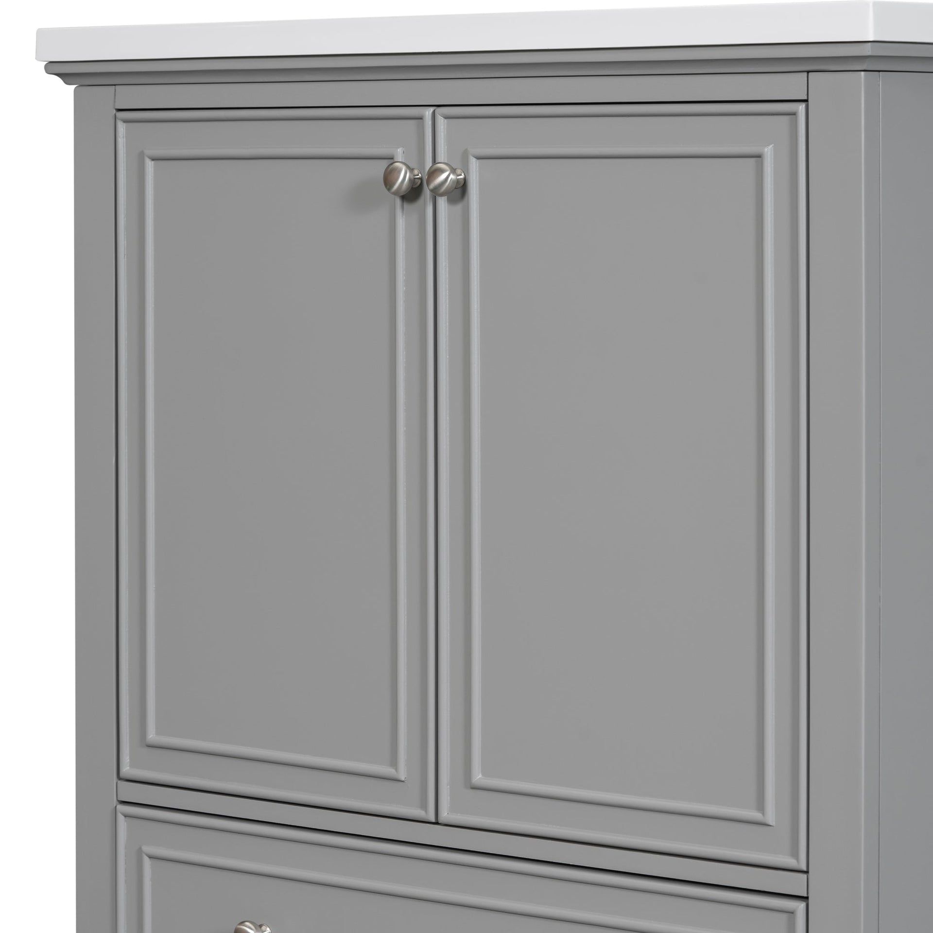 30 inch bathroom vanity no sink  base only gray