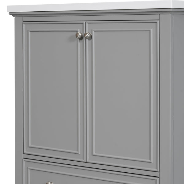 30 inch bathroom vanity no sink  base only gray