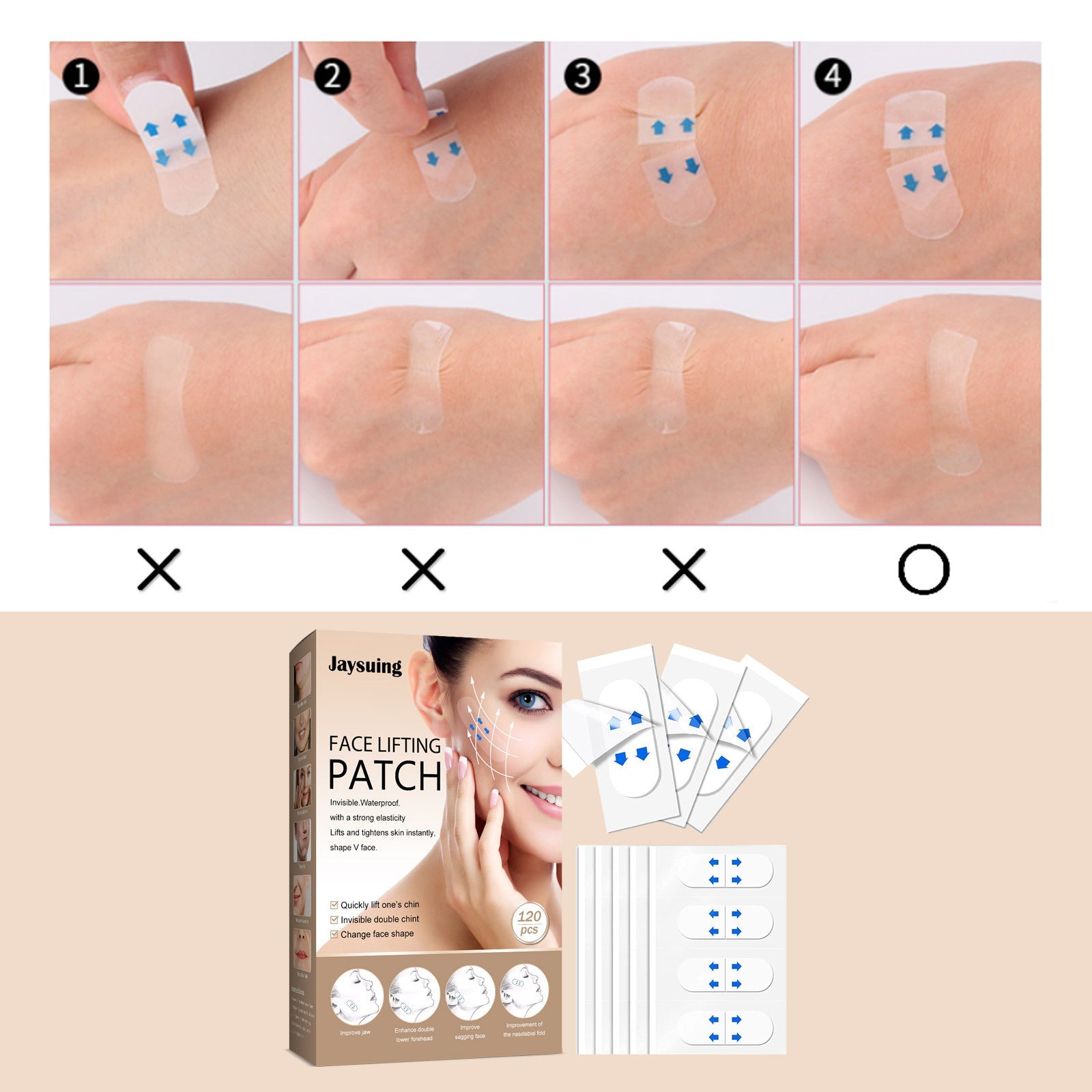 Face Invisible Lift For Firming And Smoothing Fine Lines V-Type Skin Care Patch
