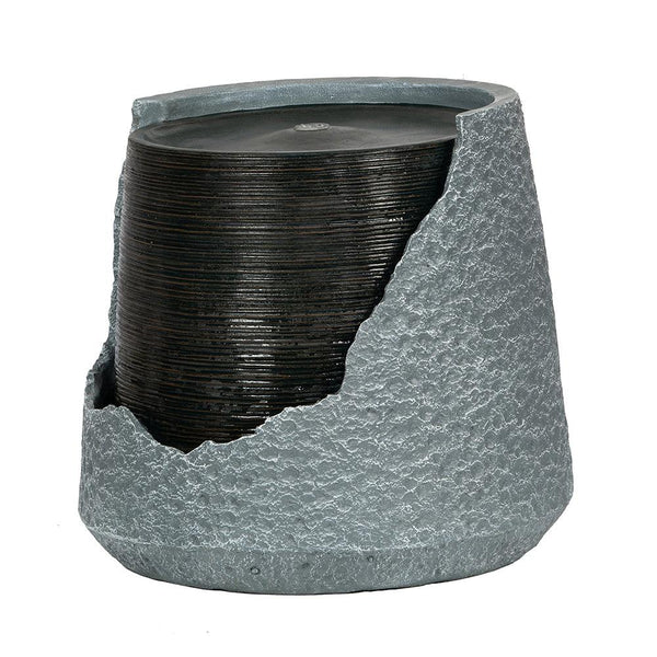 Resin Cut Away Urn Outdoor Water Fountain 18 Inch