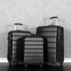 Black 3 Piece Luggage Set Hardside Spinner Suitcase with TSA Lock 20