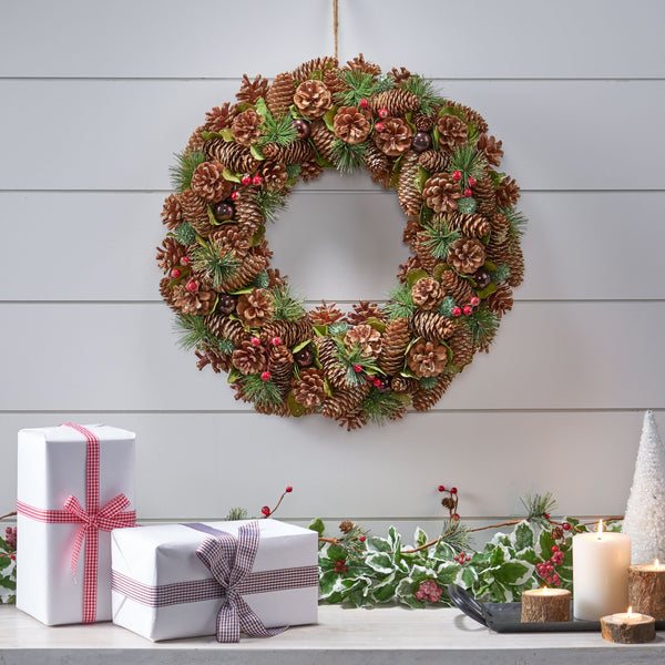 *CLEARANCE SALE* 18.5'' PINE CONE WREATH V.I.P Digital Presence