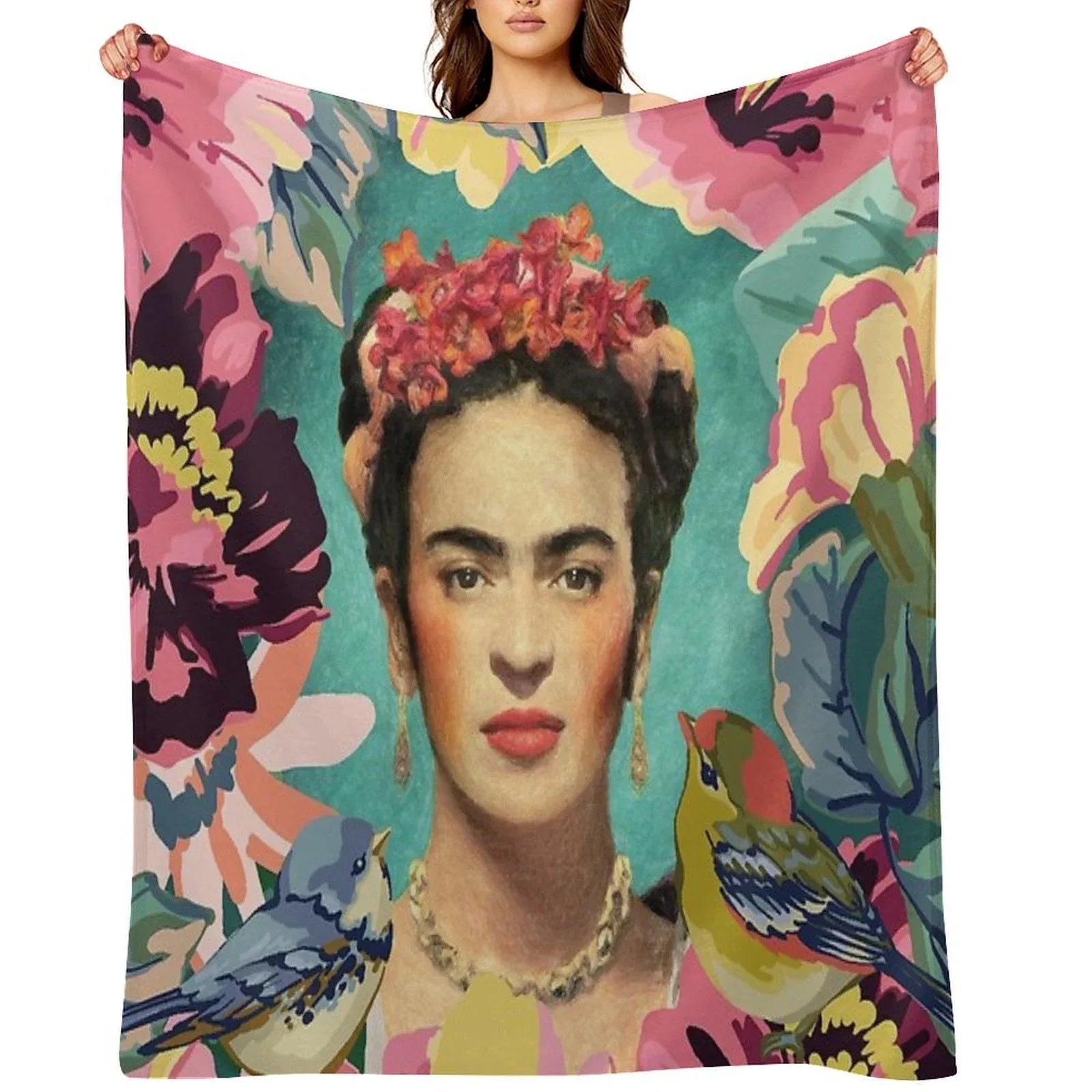 Frida Kahlo V Throw Blanket