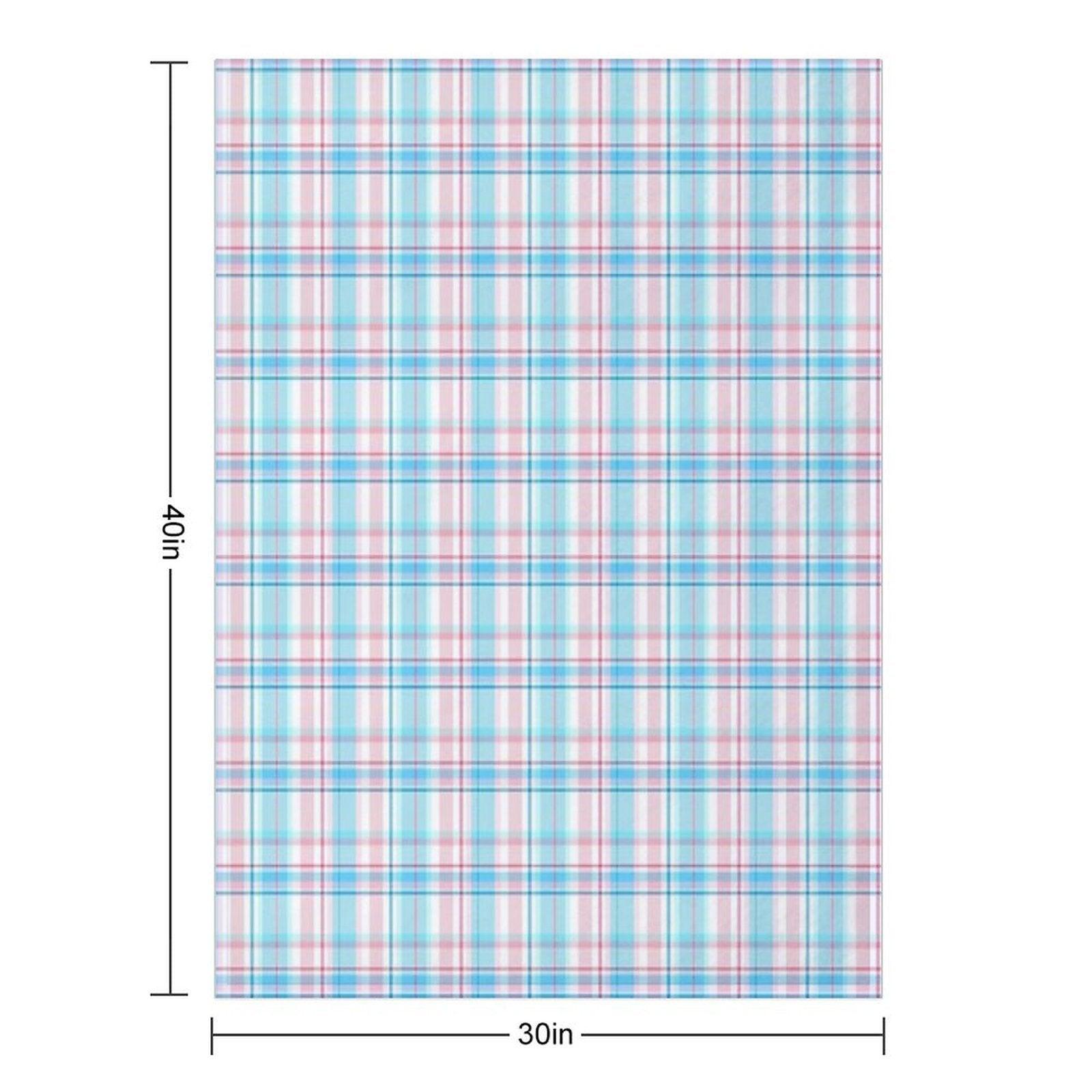 Trans Pride Tartan Throw Blanket
