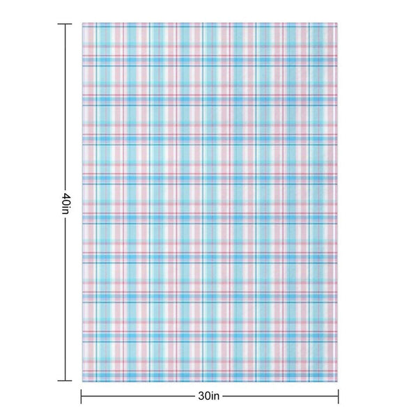 Trans Pride Tartan Throw Blanket