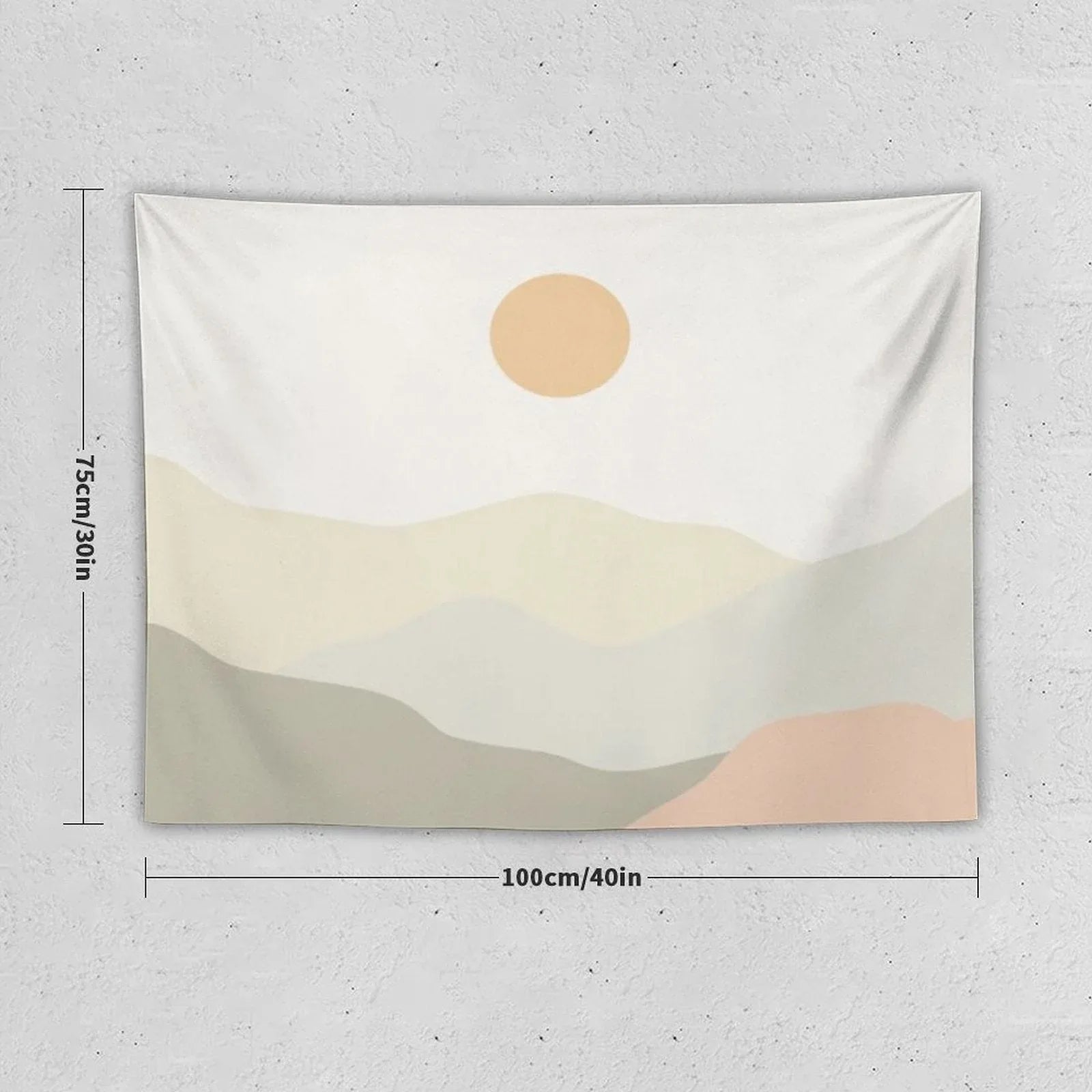 Minimalist Landscape Mountains Tapestry