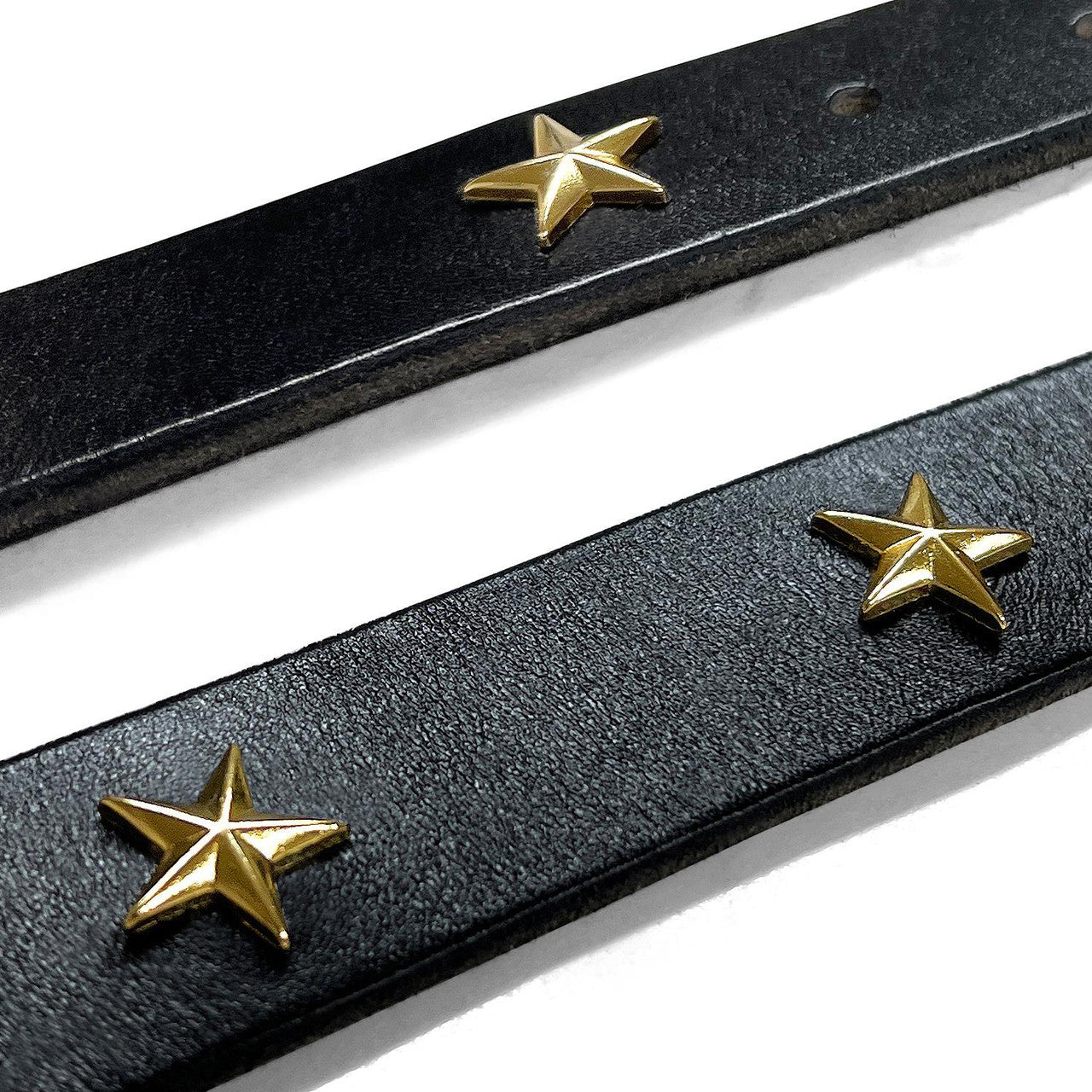 Punk Belt Gold Star Conchos Genuine Leather Casual Dress Belt