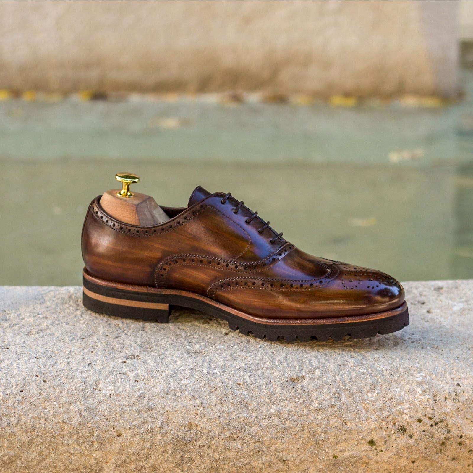 Miroria - Patina leather brogue oxford  shoes