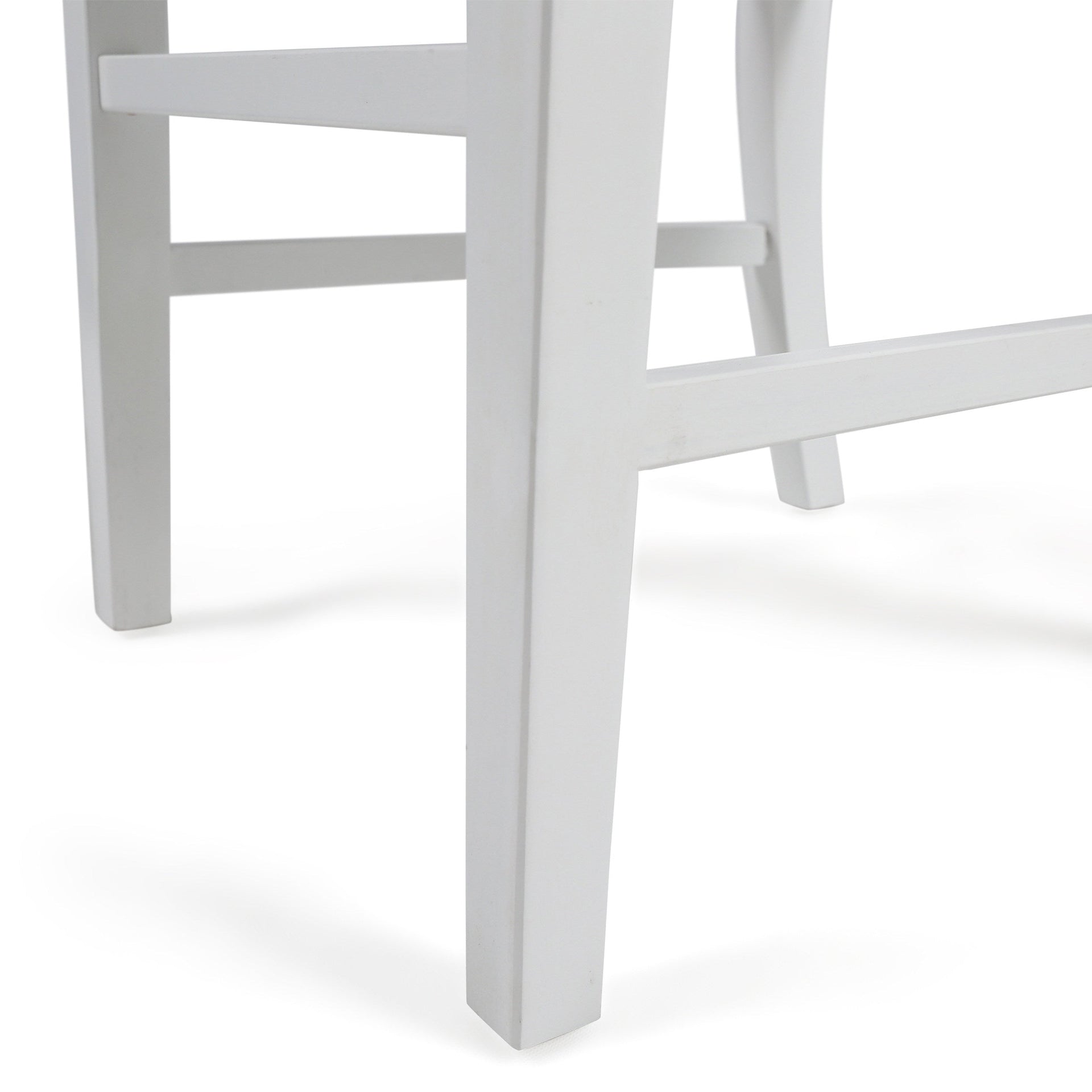 Roshan Farmhouse Acacia Wood Dining Chairs, White (Set of 2)