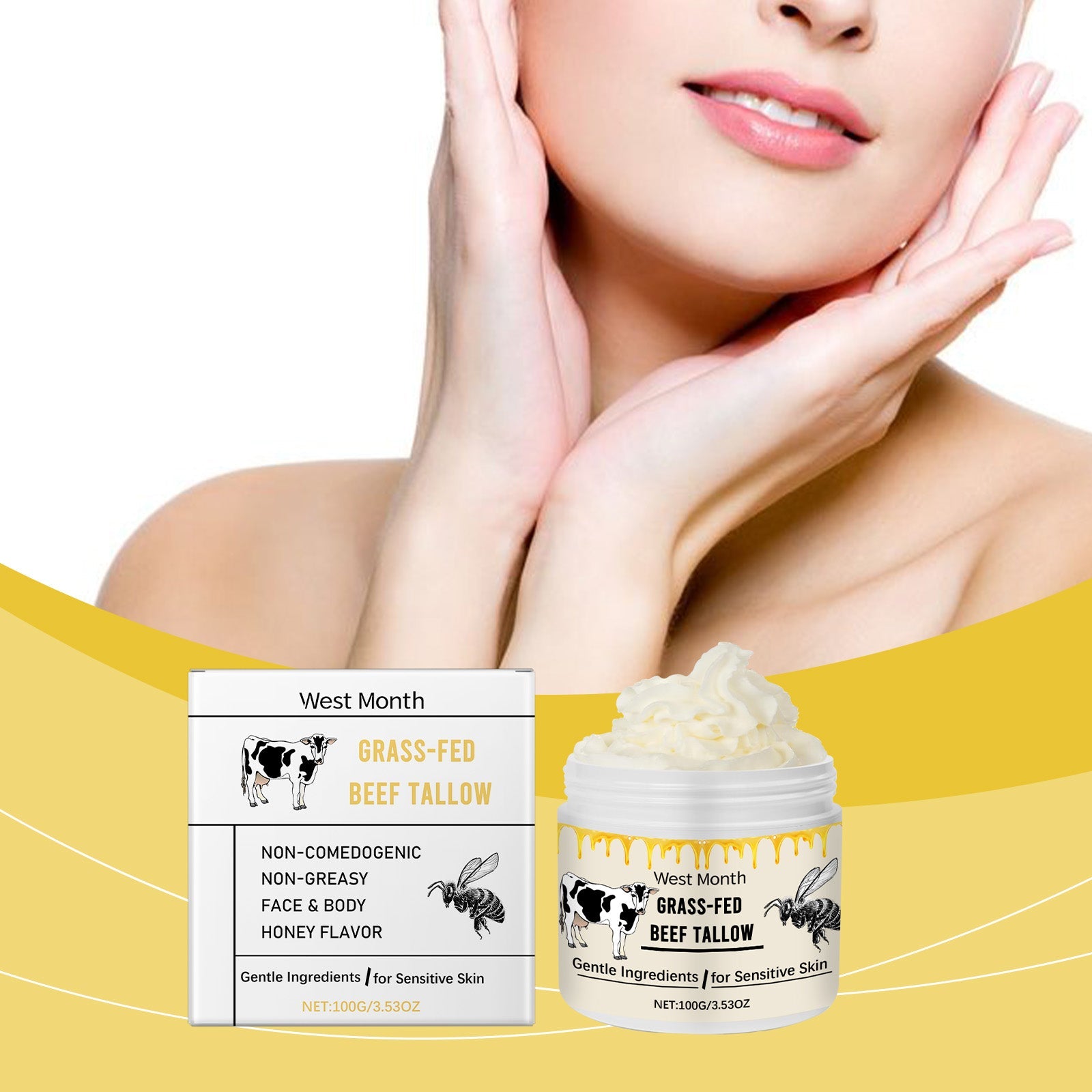 Tallow Moisturizing Moisturizer Gentle Moisture Lock Moisture All Over Skin Tender Moisturizer