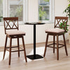 29 Inch Counter Height Barstools with Backrest and Upholstered Seat Cushion for Kitchen Dining Room-Oak