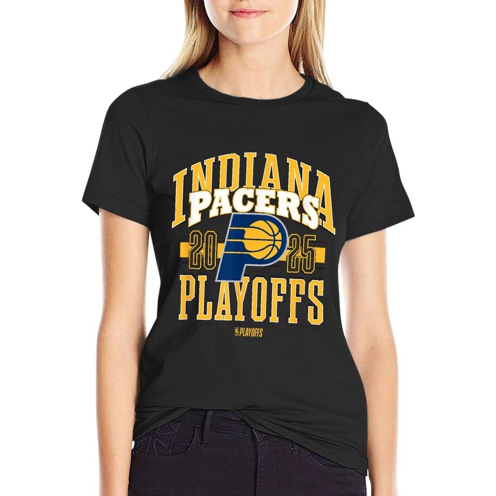 NBA Official Indiana Pacers 2025 Playoffs Showtime  Graphic-printed T-Shirt