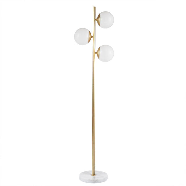 3-Globe Light Floor Lamp with Marble Base BLAKHOM