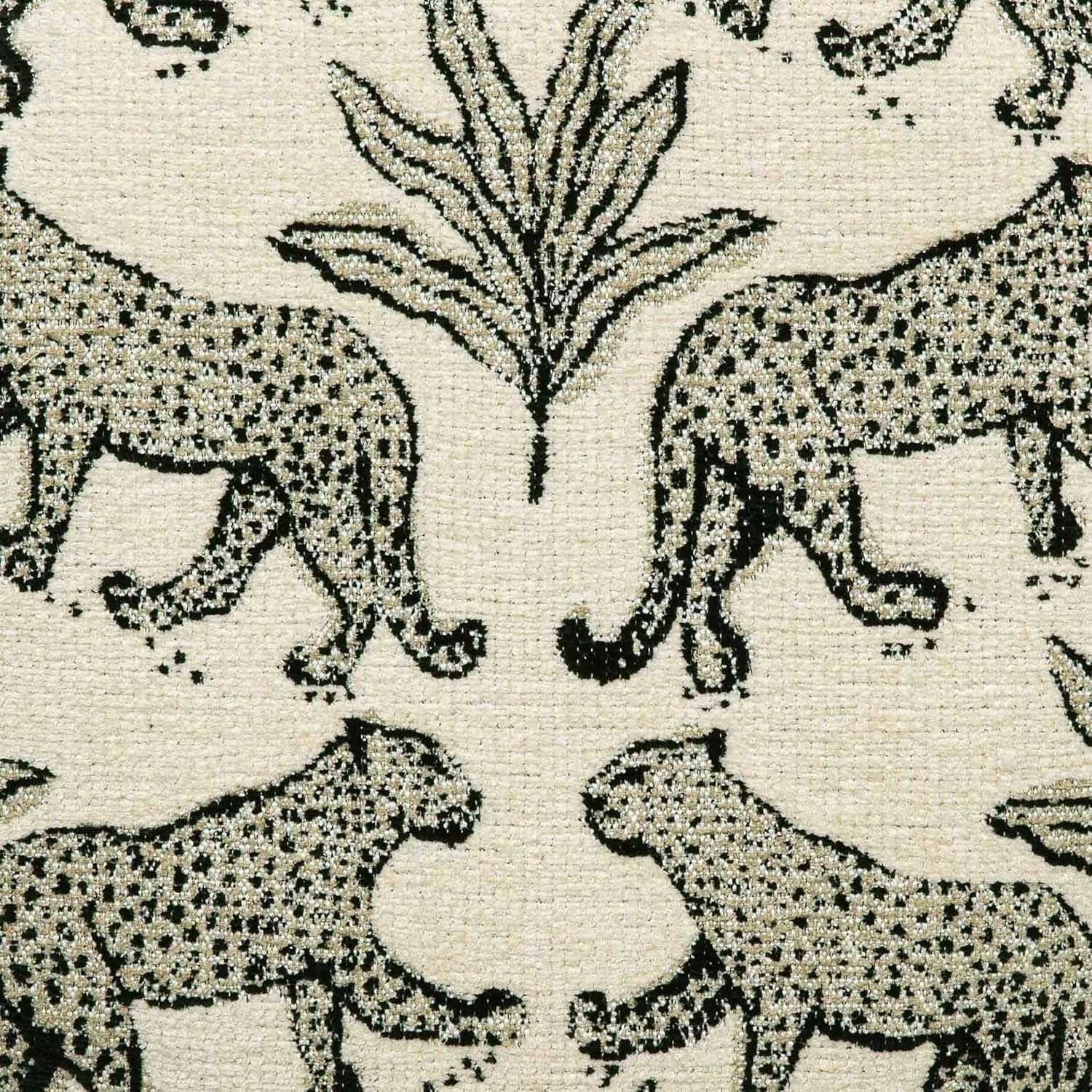 Dex Taupe Leopard Jacquard Ottoman Fully Assembled