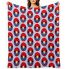 The Face of A Crimson Rosella Wrinkle-free Throw Blanket